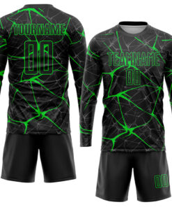 Custom Black Neon Green Sublimation Soccer Uniform Jersey 4.jpg