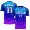 Custom Graffiti Pattern White-Light Blue Sublimation Soccer Uniform Jersey Custom Graffiti Pattern White-Light Blue Sublimation Soccer Uniform Jersey