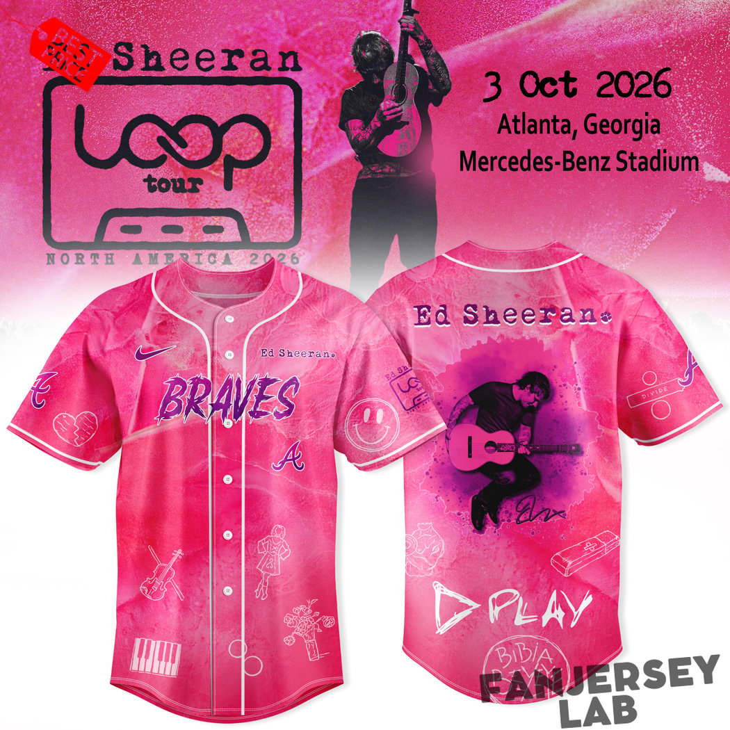 Ed Sheeran x MLB – Ed Sheeran LOOP Tour 2026 Baseball Jersey Ed Sheeran x MLB – Ed Sheeran LOOP Tour 2026 Baseball Jersey