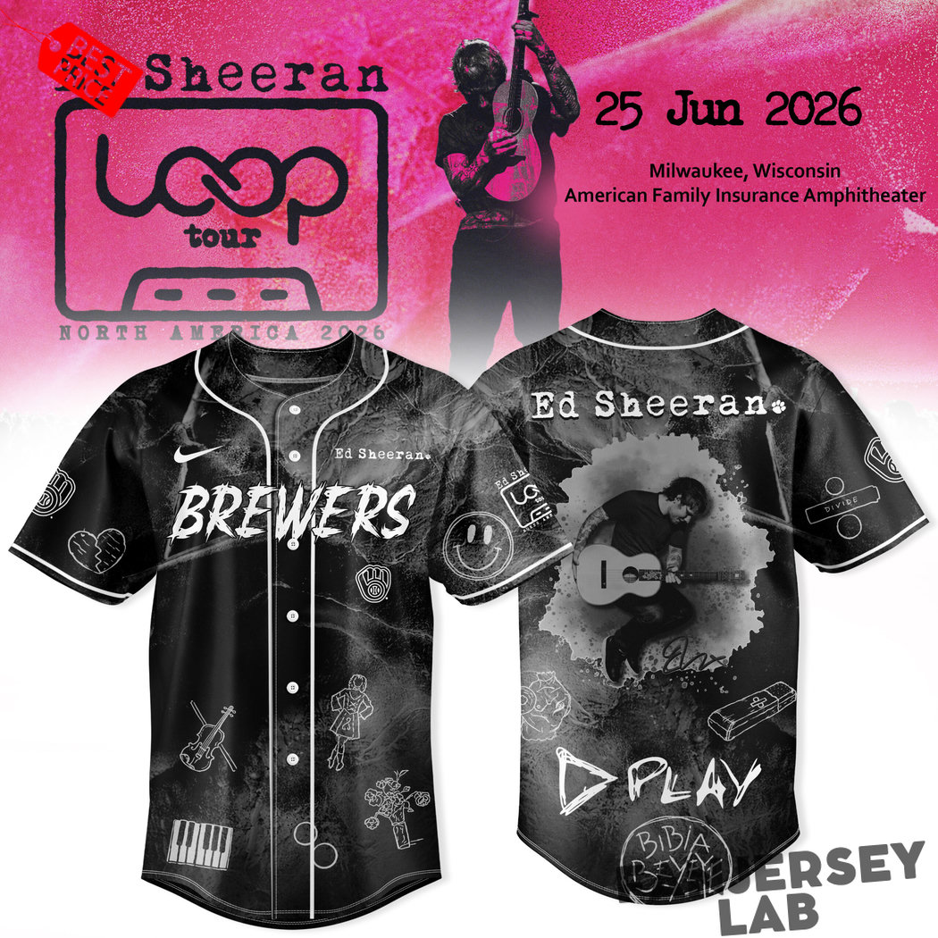 Ed Sheeran x MLB – Ed Sheeran LOOP Tour 2026 Baseball Jersey Ed Sheeran x MLB – Ed Sheeran LOOP Tour 2026 Baseball Jersey