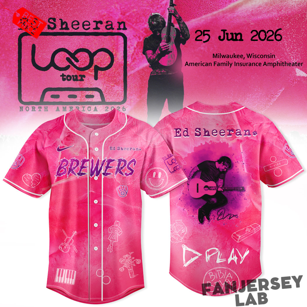 Ed Sheeran x MLB – Ed Sheeran LOOP Tour 2026 Baseball Jersey Ed Sheeran x MLB – Ed Sheeran LOOP Tour 2026 Baseball Jersey