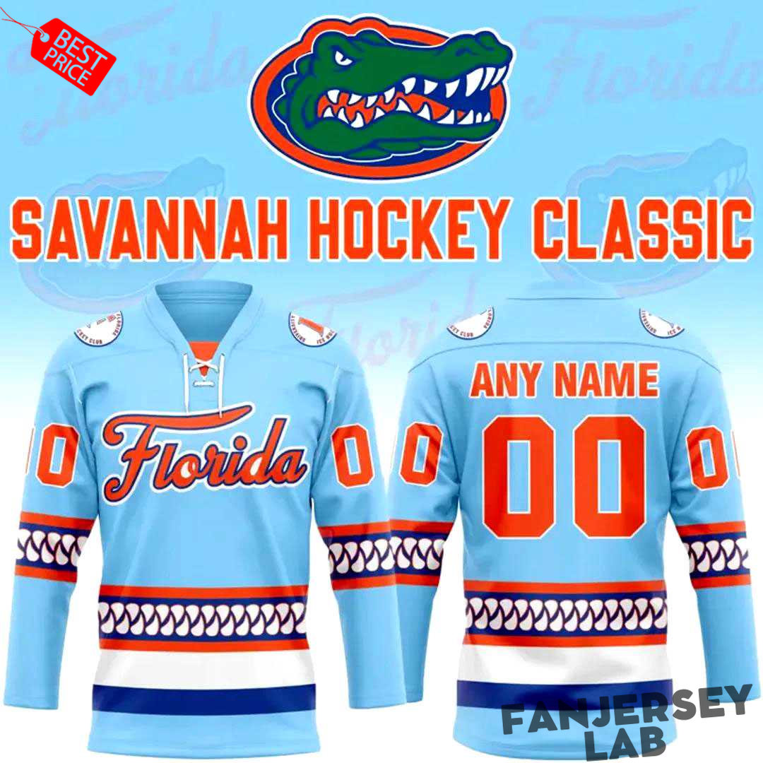 Florida Gators Savannah Hockey Classic 2026 Custom Jersey Florida Gators Savannah Hockey Classic 2026 Custom Jersey