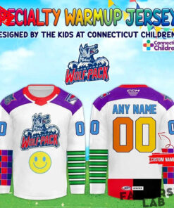 Hartford Wolf Pack Warmup New 2026 Custom Hockey Jersey