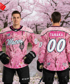 Macon Mayhem Cherry Blossom Day 2026 First Jersey Raffle Custom Hockey Jersey 4.jpg