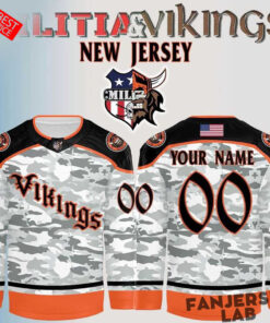 Militia and Vikings Hockey 2026 New Camo Custom Hockey Jersey