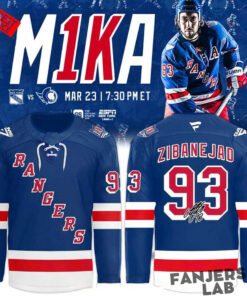 New York Rangers Mika Zibanejad 1000th Game 2026 Special Hockey Jersey