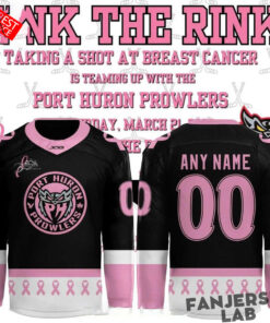 Port Huron Prowlers Pink The Rink Night Custom Hockey Jersey