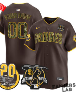 San Diego Padres Tony Gwynn & Petco Park 20th Patch USMC Custom Baseball Jersey