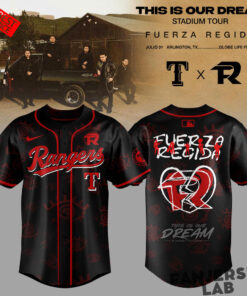 Texas Rangers x Fuerza Regida ‘This Is Our Dream Stadium Tour 2026’ Baseball Jersey