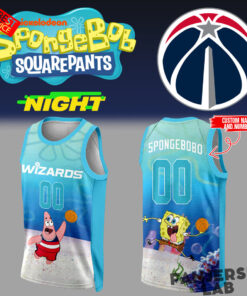 Washington Wizards x SpongeBob SquarePants Night Custom Basketball Jersey Washington Wizards x SpongeBob SquarePants Night Custom Basketball Jersey