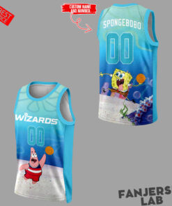 Washington Wizards x SpongeBob SquarePants Night Custom Basketball Jersey