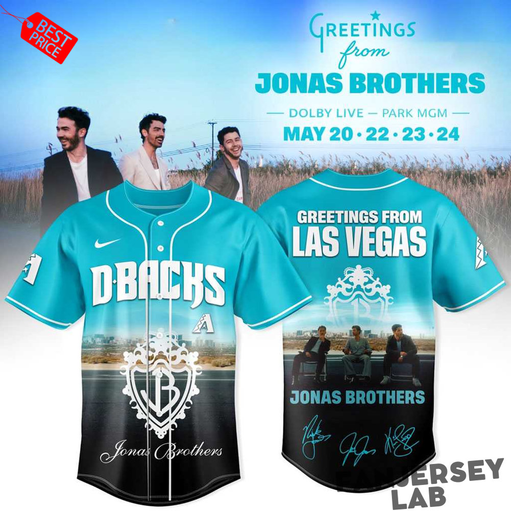 Arizona Diamondbacks Jonas Brothers Greetings From Las Vegas 2026 Jersey Arizona Diamondbacks Jonas Brothers Greetings From Las Vegas 2026 Jersey