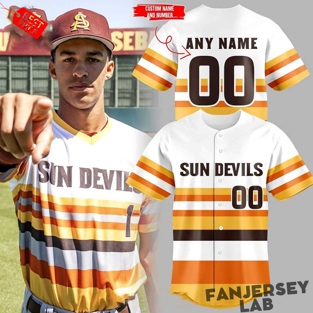Arizona State Sun Devils Throwback Night 2026 Custom Baseball Jersey Arizona State Sun Devils Throwback Night 2026 Custom Baseball Jersey