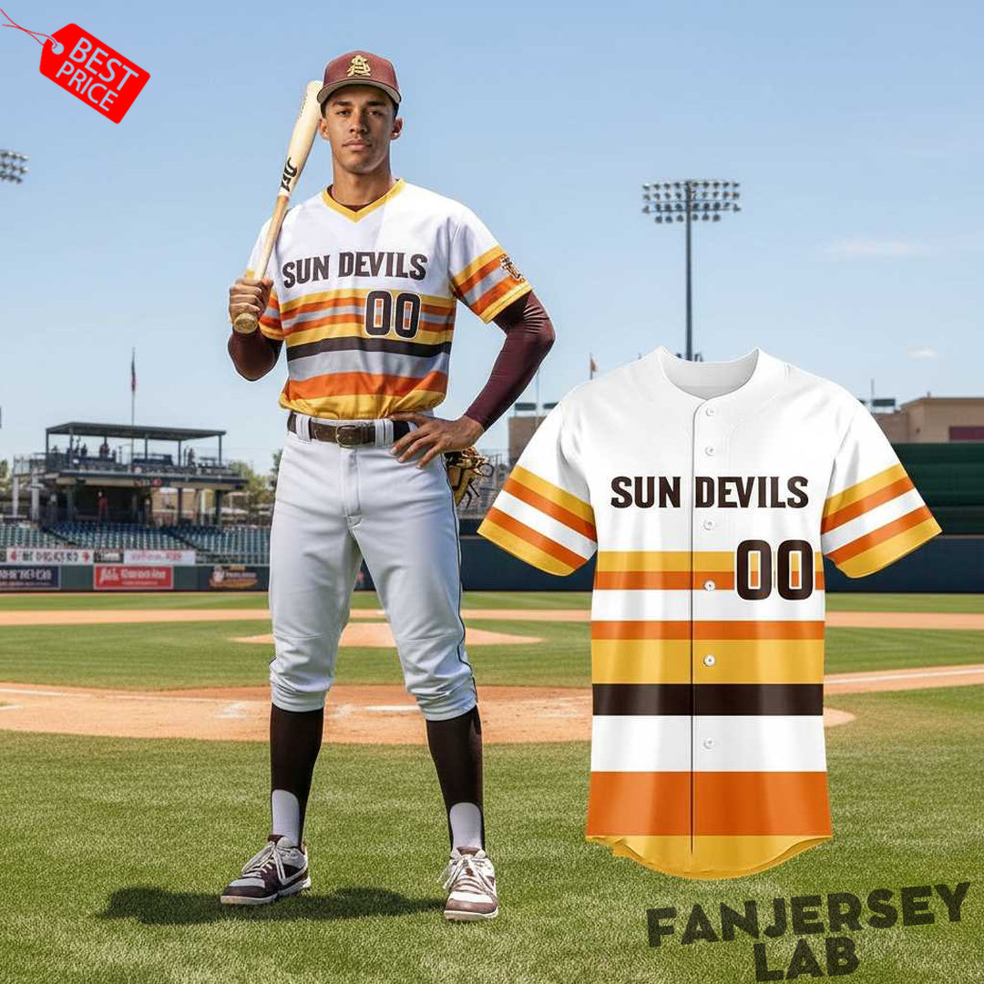 Arizona State Sun Devils Throwback Night 2026 Custom Baseball Jersey Arizona State Sun Devils Throwback Night 2026 Custom Baseball Jersey
