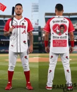 Atlanta Braves Bruno Mars Hello Kitty 2026 Baseball Jersey