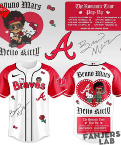 Atlanta Braves Bruno Mars Hello Kitty 2026 Baseball Jersey