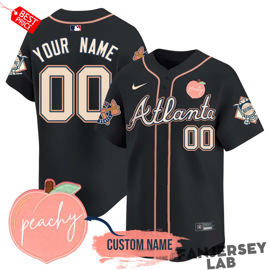 Atlanta Braves Peach Fuzz Baseball Jersey Atlanta Braves Peach Fuzz Baseball Jersey