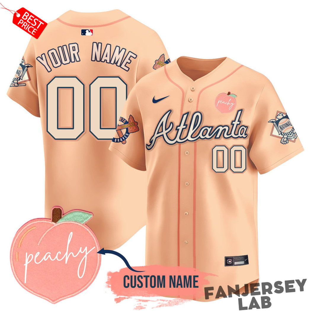 Atlanta Braves Peach Fuzz Baseball Jersey Atlanta Braves Peach Fuzz Baseball Jersey