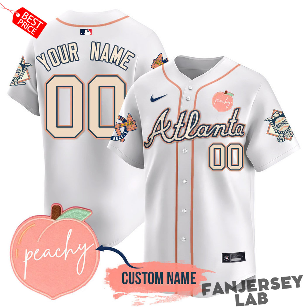 Atlanta Braves Peach Fuzz Baseball Jersey Atlanta Braves Peach Fuzz Baseball Jersey