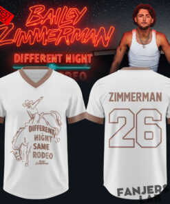 Bailey Zimmerman: Different Night Same Rodeo Tour 2026 Customize Football Jersey