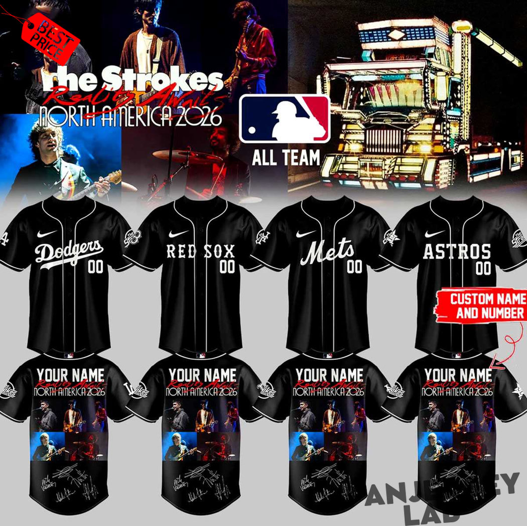 Baseball All Teams x The Strokes Reality Awaits North America 2026 Custom Baseball Jersey Baseball All Teams x The Strokes Reality Awaits North America 2026 Custom Baseball Jersey