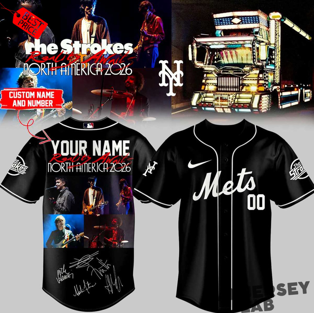 Baseball All Teams x The Strokes Reality Awaits North America 2026 Custom Baseball Jersey Baseball All Teams x The Strokes Reality Awaits North America 2026 Custom Baseball Jersey