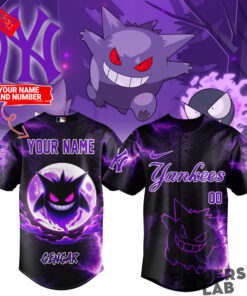 Baseball All Teams x Gengar Pokemon 30th Anniversary 2026 Custom Baseball Jersey 3.jpg
