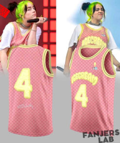Billie Eilish Hit Me Hard and Soft The Tour 2026 Special Basketball Jersey – Pink