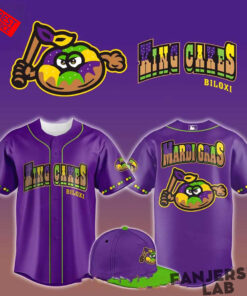 Biloxi King Cakes Mardi Gras 2026 Celebrating Night Baseball Jersey