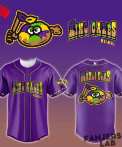 Biloxi King Cakes Mardi Gras 2026 Celebrating Night Baseball Jersey 3.jpg