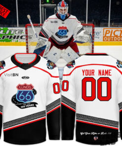 Bloomington Bison Honoring The Centennial of Route 66 Custom Hockey Jersey