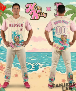 Boston Red Sox x Hello Kitty Surfing Kawaii Summer 2026 Baseball Jersey