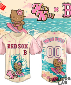 Boston Red Sox x Hello Kitty Surfing Kawaii Summer 2026 Baseball Jersey