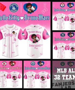 Bruno Mars Hello Kitty 2026 Baseball Jersey