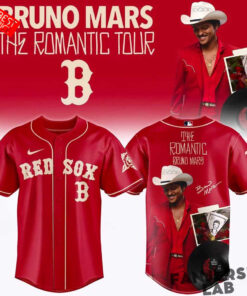 Bruno Mars The Romantic Tour 2026 Red Baseball Jersey 3.jpg