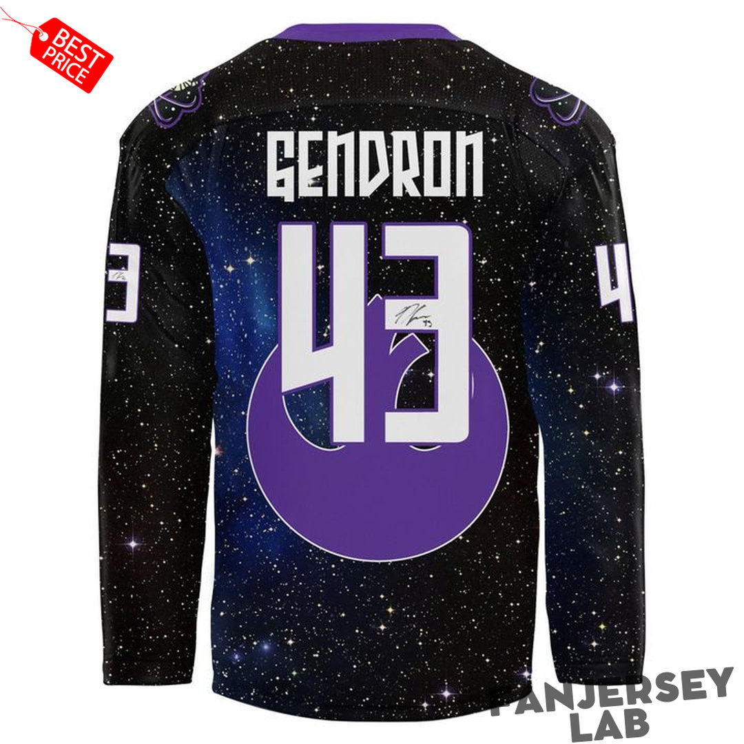 Captain Miles Gendron’s Game-Worn Star Wars Custom Hockey Jersey Captain Miles Gendron’s Game-Worn Star Wars Custom Hockey Jersey