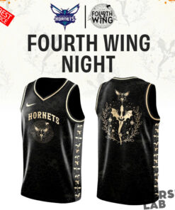 Charlotte Hornets Fourth Wing Night Custom Basketball Jersey