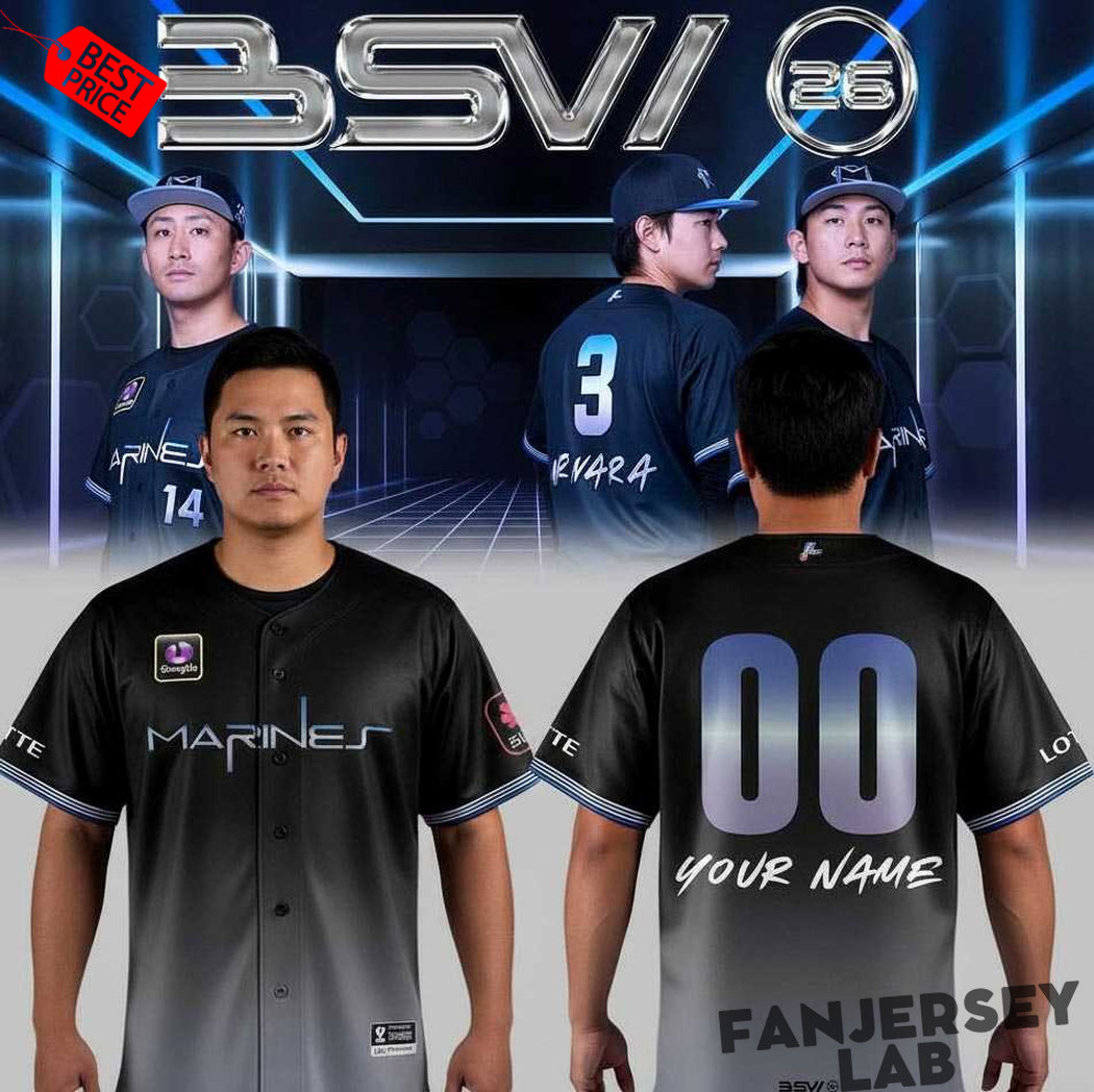 Chiba Lotte Marines 2026 Black Summer Week Custom Baseball Jersey Chiba Lotte Marines 2026 Black Summer Week Custom Baseball Jersey