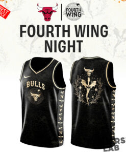 Chicago Bulls Fourth Wing Night Custom Basketball Jersey