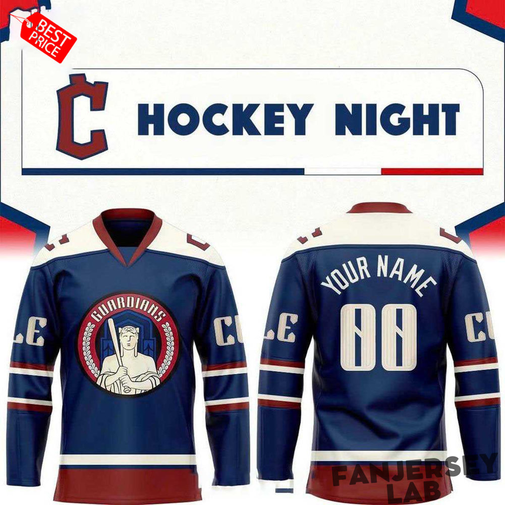 Cleveland Guardians Hockey Game Night 2026 Custom Baseball Jersey Cleveland Guardians Hockey Game Night 2026 Custom Baseball Jersey