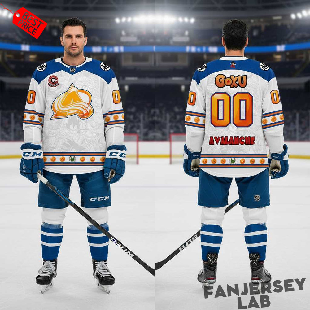 Colorado Avalanche Dragon Ball Z Super Aura Custom Hockey Jersey Colorado Avalanche Dragon Ball Z Super Aura Custom Hockey Jersey