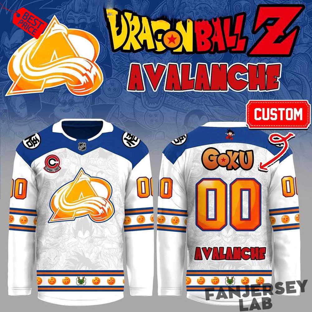 Colorado Avalanche Dragon Ball Z Super Aura Custom Hockey Jersey Colorado Avalanche Dragon Ball Z Super Aura Custom Hockey Jersey