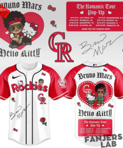 Colorado Rockies Bruno Mars Hello Kitty 2026 Baseball Jersey