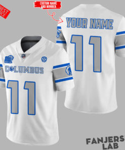 Columbus Lions White Out Custom Football Jersey 2.jpg