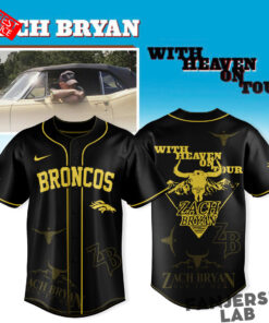 Denver Broncos x Zach Bryan With Heaven On Tour 2026 Baseball Jersey