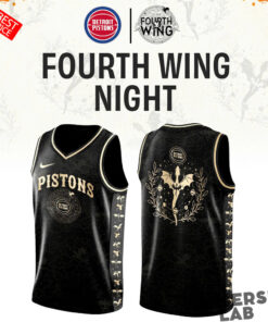 Detroit Pistons Fourth Wing Night Custom Basketball Jersey