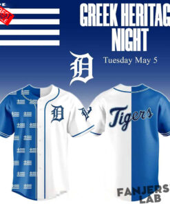 Detroit Tigers Greek Heritage Celebration 2026 Baseball Jersey