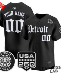 Detroit Tigers ‘Gothic Edition’ x USA 250th Anniversary Custom Baseball Jersey