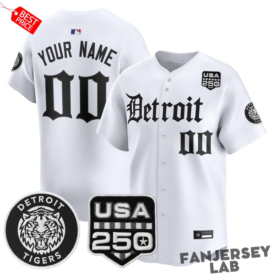 Detroit Tigers ‘Gothic Edition’ x USA 250th Anniversary Custom Baseball Jersey Detroit Tigers ‘Gothic Edition’ x USA 250th Anniversary Custom Baseball Jersey