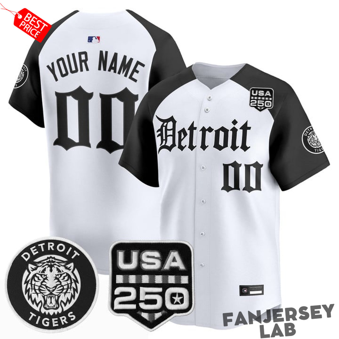 Detroit Tigers ‘Gothic Edition’ x USA 250th Anniversary Custom Baseball Jersey Detroit Tigers ‘Gothic Edition’ x USA 250th Anniversary Custom Baseball Jersey